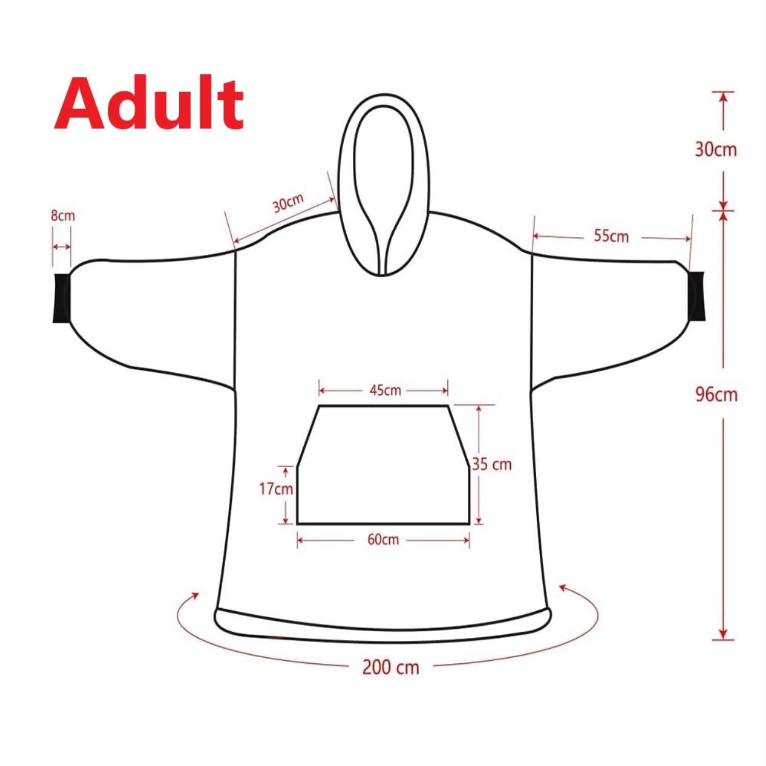 snug hoodie adult size chart - One Piece Mall