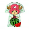 2023 Summer Hot Sale One Piece 3D Print T Shirt Japanese Anime Cute Cartoon Character Chopper 3 1 - One Piece Mall