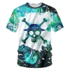 2023 Summer Top T shirt Unisex CJLM Cool Print 3D Skeleton T shirt Men s Fun - One Piece Mall