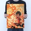 Anime One Piece Ace Vintage Kraft paper poster Bar Cafe Decorative Painting 50 5 35CM - One Piece Mall