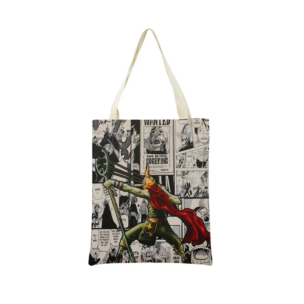 Anime One Piece Pattern Market Eco Shopping Bag Double Side Print Design Foldable Women Handbag Portable 15 - One Piece Mall