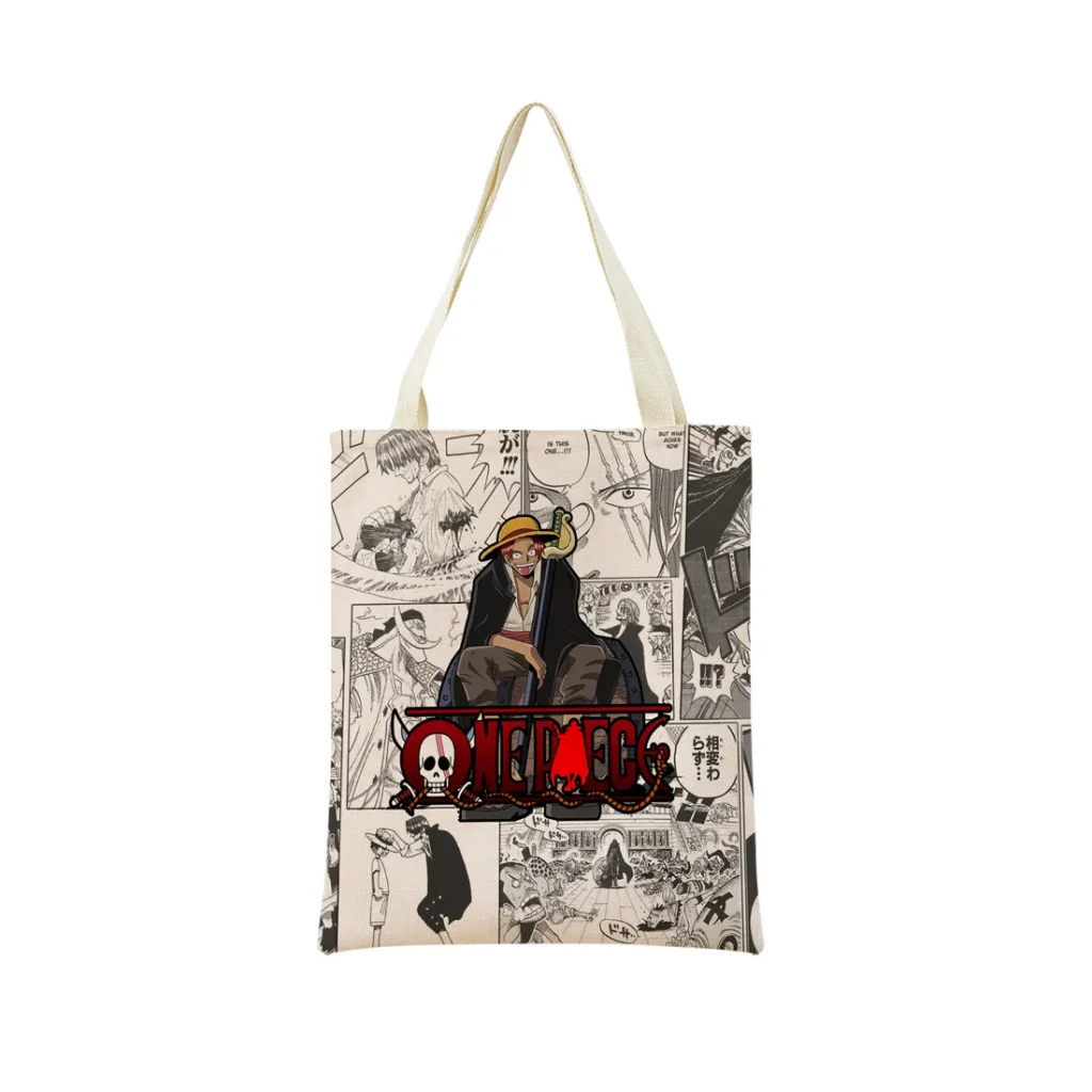 Anime One Piece Pattern Market Eco Shopping Bag Double Side Print Design Foldable Women Handbag Portable 19 - One Piece Mall