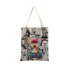 Anime One Piece Pattern Market Eco Shopping Bag Double Side Print Design Foldable Women Handbag Portable 25 - One Piece Mall
