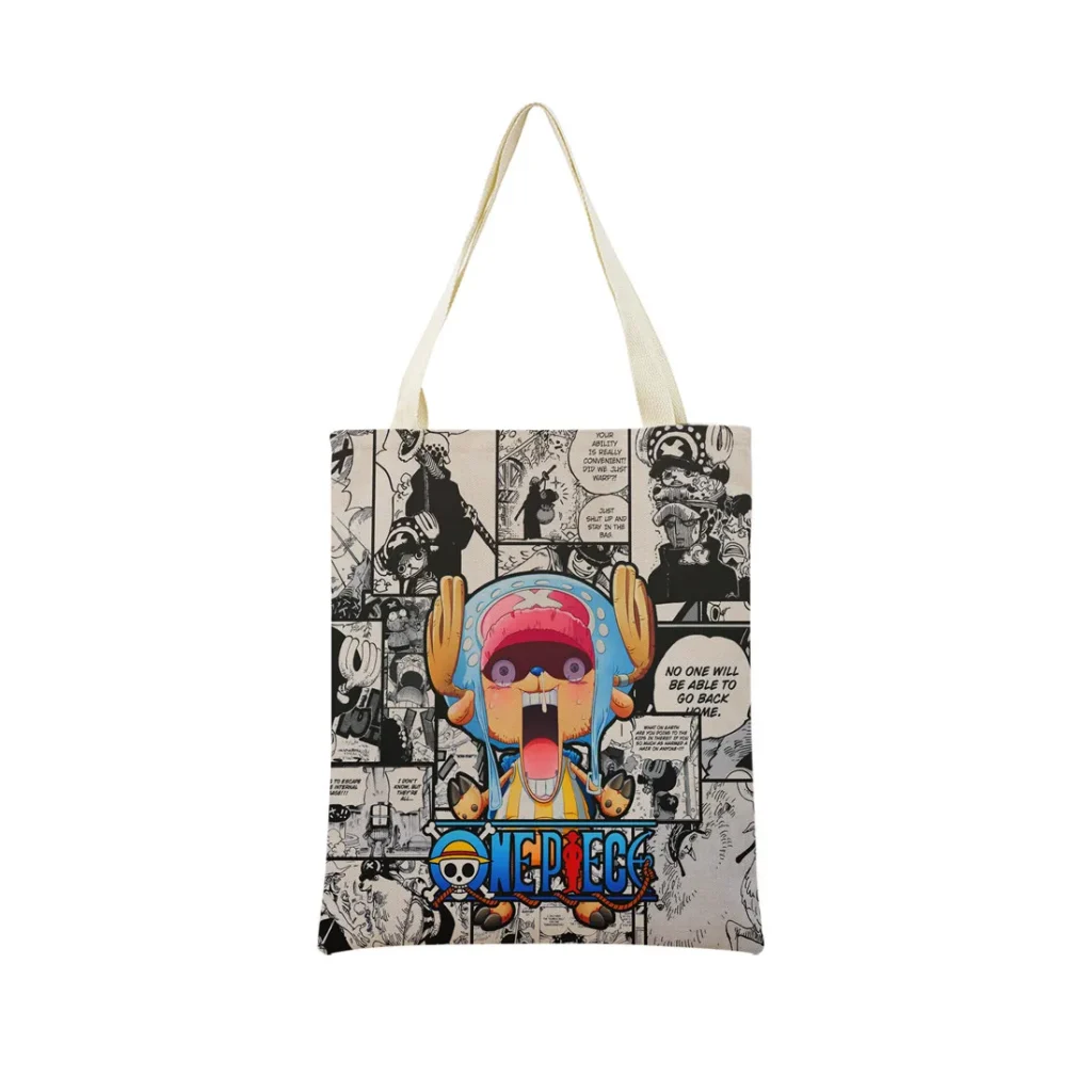 Anime One Piece Pattern Market Eco Shopping Bag Double Side Print Design Foldable Women Handbag Portable 25 - One Piece Mall
