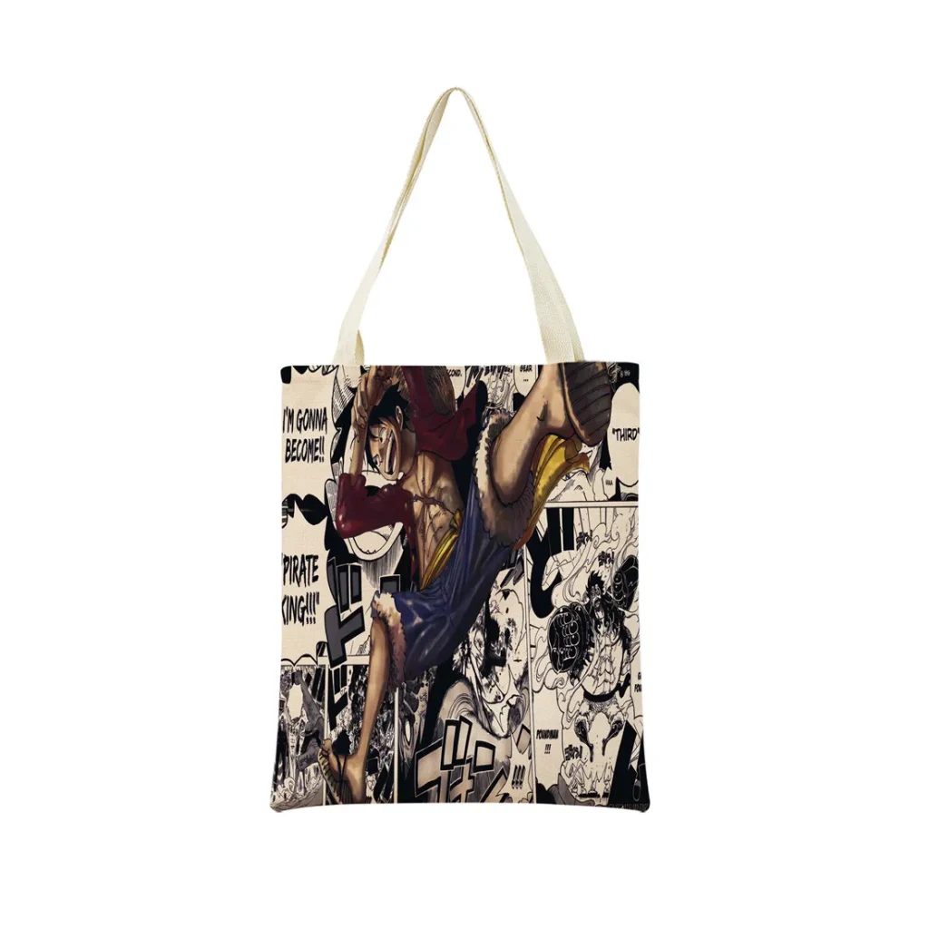 Anime One Piece Pattern Market Eco Shopping Bag Double Side Print Design Foldable Women Handbag Portable 6 - One Piece Mall