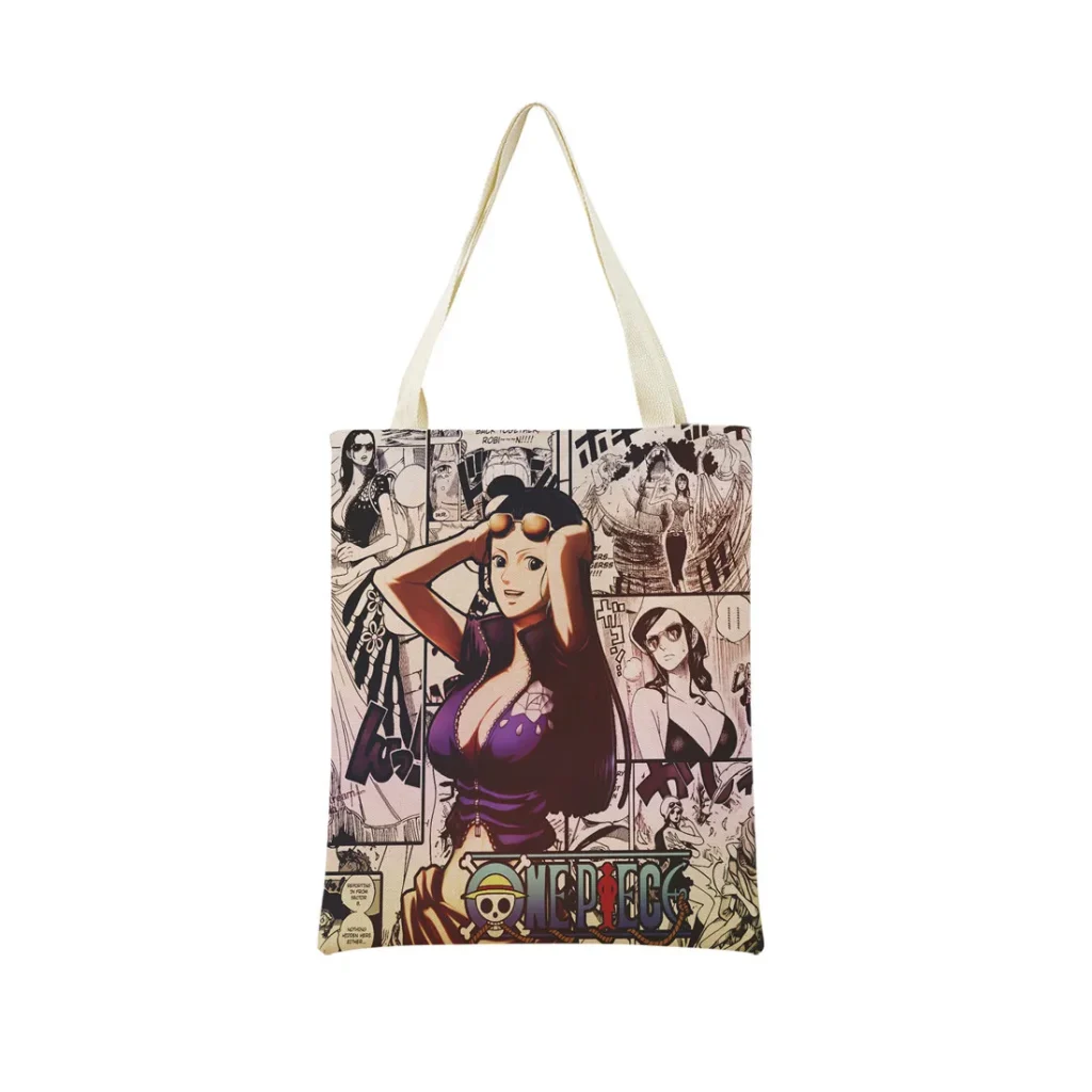 Anime One Piece Pattern Market Eco Shopping Bag Double Side Print Design Foldable Women Handbag Portable 9 - One Piece Mall