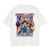 Anime One Piece T Shirts Oversized Vintage Washed Monkey D Luffy T shirt Retro Streetwear Manga 1 - One Piece Mall