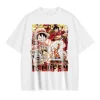 Anime One Piece T Shirts Oversized Vintage Washed Monkey D Luffy T shirt Retro Streetwear Manga 4 - One Piece Mall