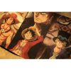 Anime One Piece Three Brothers White Beard Red Hair Dragon Kraft paper vintage poster bar cafe 5 - One Piece Mall