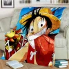 Fashionable Anime One P Piece flannel plush blanket living room bedroom sofa bed portable blanket picnic 27 - One Piece Mall