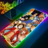 LED Light Mause Pad for Computer Mouse Pad Anime Desk Mat PC Gamer Cabinet For Office 15 - One Piece Mall