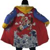 Luffy Gear 5 Sea Wave OP AOP Hooded Cloak Coat NO HOOD Mockup - One Piece Mall