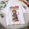 Men T Shirt Anime One Piece Luffy Fashion Super Cool Print Short Sleeve Oversized T shirt - One Piece Mall