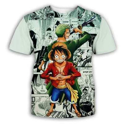 New Anime One Piece Luffy Fashion Kids Boy Girl Children T Shirt 3D Casual Summer Men 16 - One Piece Mall