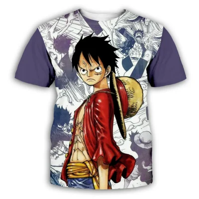 New Anime One Piece Luffy Fashion Kids Boy Girl Children T Shirt 3D Casual Summer Men 3 1 - One Piece Mall