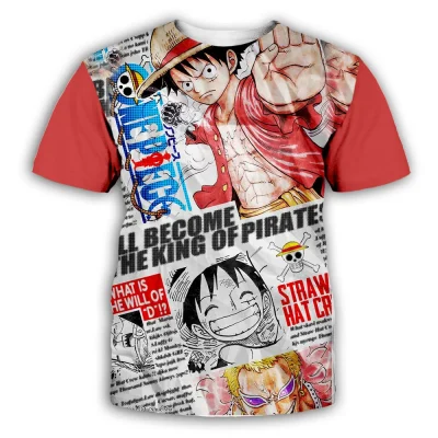 New Anime One Piece Luffy Fashion Kids Boy Girl Children T Shirt 3D Casual Summer Men 4 1 - One Piece Mall
