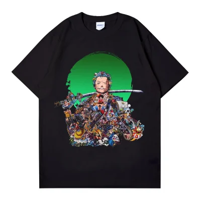 ONE PIECE Roronoa Zoro T Shirts Anime Character Print Cosplay T Shirts Youth men luffy Graphic - One Piece Mall