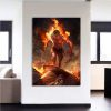 One Piece Angry Realistic Ace Fire Fist Revenge 1pc Wall Art 3 - One Piece Mall