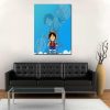 One Piece Chibi And Adult Straw Hat Luffy Blue 1pc Wall Art 1 - One Piece Mall