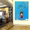 One Piece Chibi And Adult Straw Hat Luffy Blue 1pc Wall Art 3 - One Piece Mall