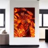 One Piece Portgas D Ace Fire Fist Power Orange 1pc Wall Art 2 - One Piece Mall