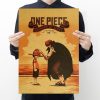 Room Decor Anime One Piece Sea revenge ancient kraft paper printed poster family room decorative aesthetics - One Piece Mall