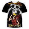 Summer Hot 3d Printing T shirt for Men and Kids Interesting Anime One piece Luffy Pattern - One Piece Mall