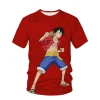 Summer New Animation One Piece Series Printed Boys and Girls Luffy 3D Fashion Fashion Style Casual 1 - One Piece Mall