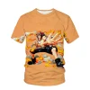 Summer New Animation One Piece Series Printed Boys and Girls Luffy 3D Fashion Fashion Style Casual 4 - One Piece Mall