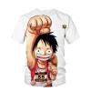 Summer New Animation One Piece Series Printed Boys and Girls Luffy 3D Fashion Fashion Style Casual 5 - One Piece Mall