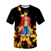 Summer New Animation One Piece Series Printed Boys and Girls Luffy 3D Fashion Fashion Style Casual 6 - One Piece Mall