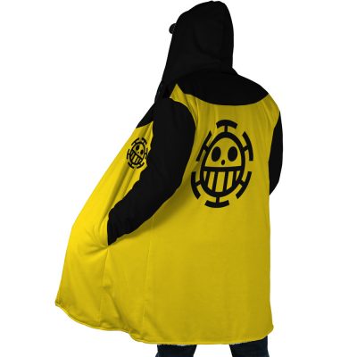 Trafalgar Law One Piece Hooded Cloak Coat SIDE Mockup - One Piece Mall