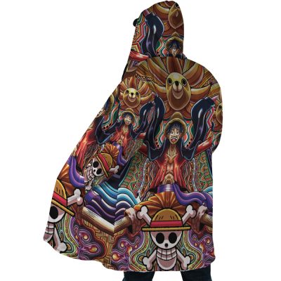 luffy Hooded Cloak Coat side - One Piece Mall