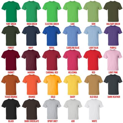 t shirt color chart - One Piece Mall