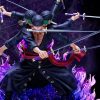 39cm One Piece Anime Roronoa Zoro Wano Country Three Heads and Six Arms Nine Knives Flow 1 - One Piece Mall