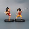 3pcs Set Anime One Piece 9cm Luffy Ace Sabo Figurine With Stick Weapoon Childhood PVC Action 5 - One Piece Mall