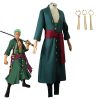 Kostum Cosplay Anime One Piece Roronoa Zoro Kostum Halloween Pakaian Peran Kimono Pakaian Seragam Pesta Set 1 - One Piece Mall
