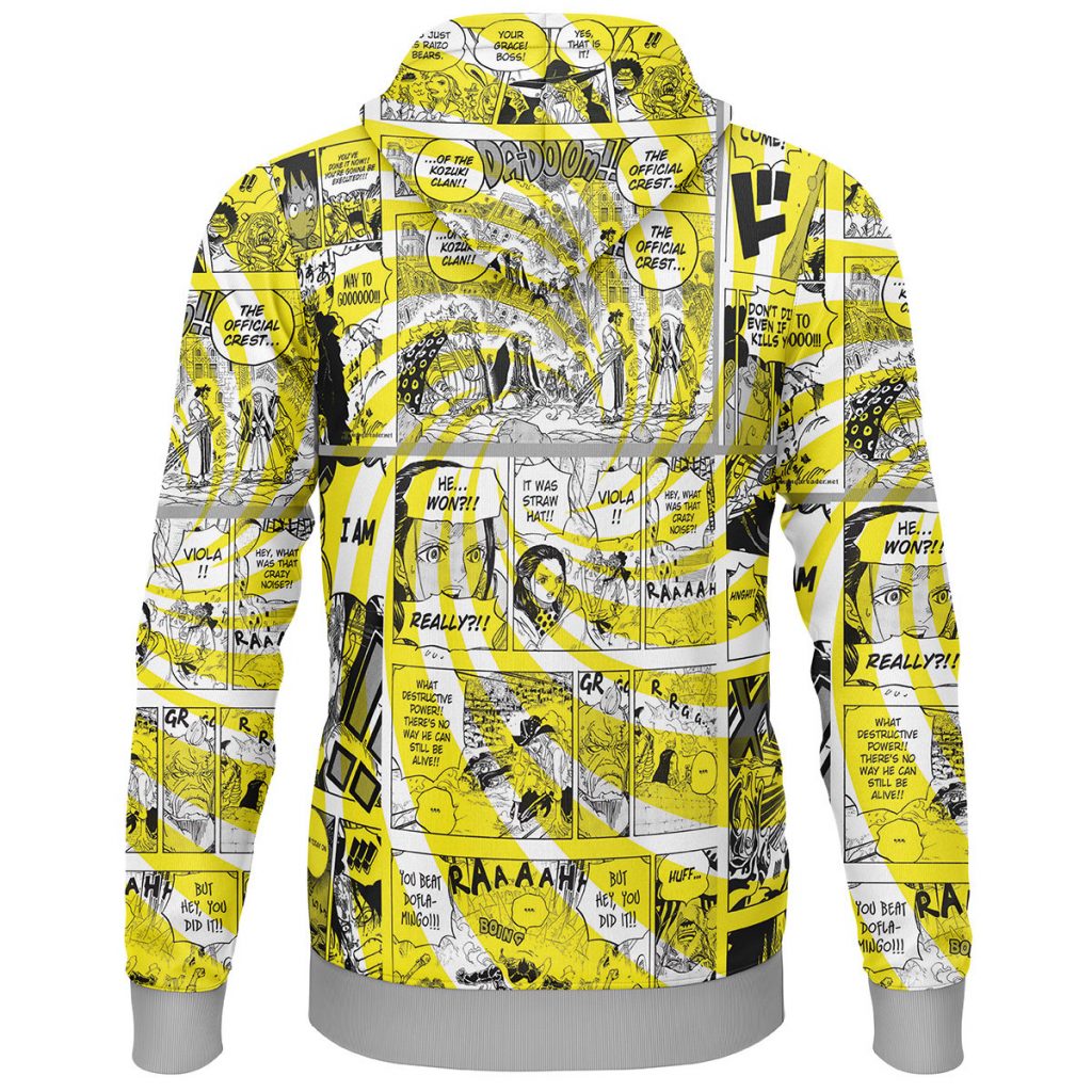 Blazing Force Luffy Lightweight Hoodie BACK mockup - One Piece Mall