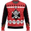Fire Fist Ace Portgas D. Ace One Piece Ugly Christmas Sweater FRONT mockup - One Piece Mall