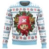 Happy Tony Tony Chopper One Piece Ugly Christmas Sweater FRONT mockup - One Piece Mall