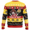 I Want To Eat Meat OP Ugly Christmas Sweater BACK mockup - One Piece Mall
