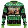 I wanna drink my booze Zoro OP Ugly Christmas Sweater FRONT mockup - One Piece Mall