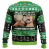 I wanna drink my booze Zoro Ugly Christmas Sweater BACK mockup - One Piece Mall