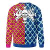 Kaido Pattern One Piece Sweatshirt BACK mockup 1 - One Piece Mall