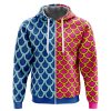Kaido Pattern One Piece Zip Hoodie Jacket FRONT mockup - One Piece Mall