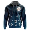 Luffy Gear 5 V2 Pattern One Piece Zip Hoodie Jacket FRONT mockup - One Piece Mall