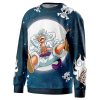 Luffy Gear 5 v2 Pattern One Piece Sweatshirt SIDE mockup - One Piece Mall