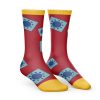 Luffy Wano One Piece Socks SIDE mockup - One Piece Mall