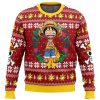Monkey D Luffy Christmas OP Ugly Christmas Sweater FRONT mockup - One Piece Mall