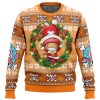 Santa Tony Chopper OP Ugly Christmas Sweater FRONT mockup - One Piece Mall